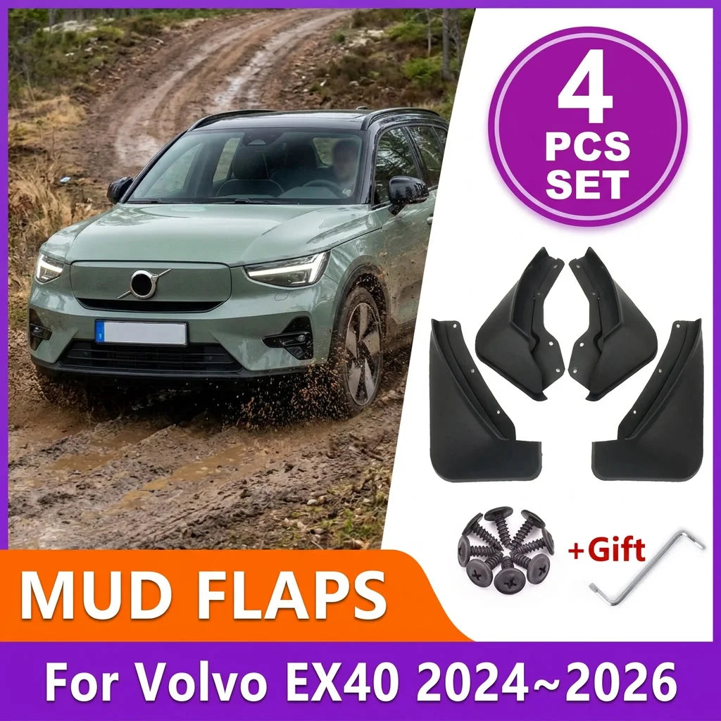 For Volvo XC40 C40 EC40 EX40 2024 2025 2026 SUV Facelift 4PCS Mudguard Mudflaps Anti-splas | AUTOKITSHOP
