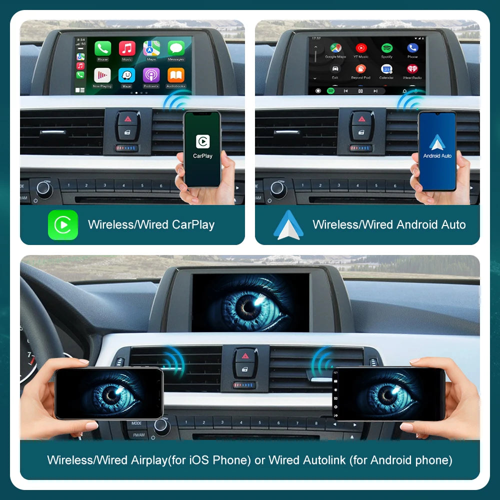 Wireless CarPlay for BMW CIC NBT EVO 1 2 3 4 5 6 7 Series X1 X3 X4 X5 X6 MINI F56 F15 F16