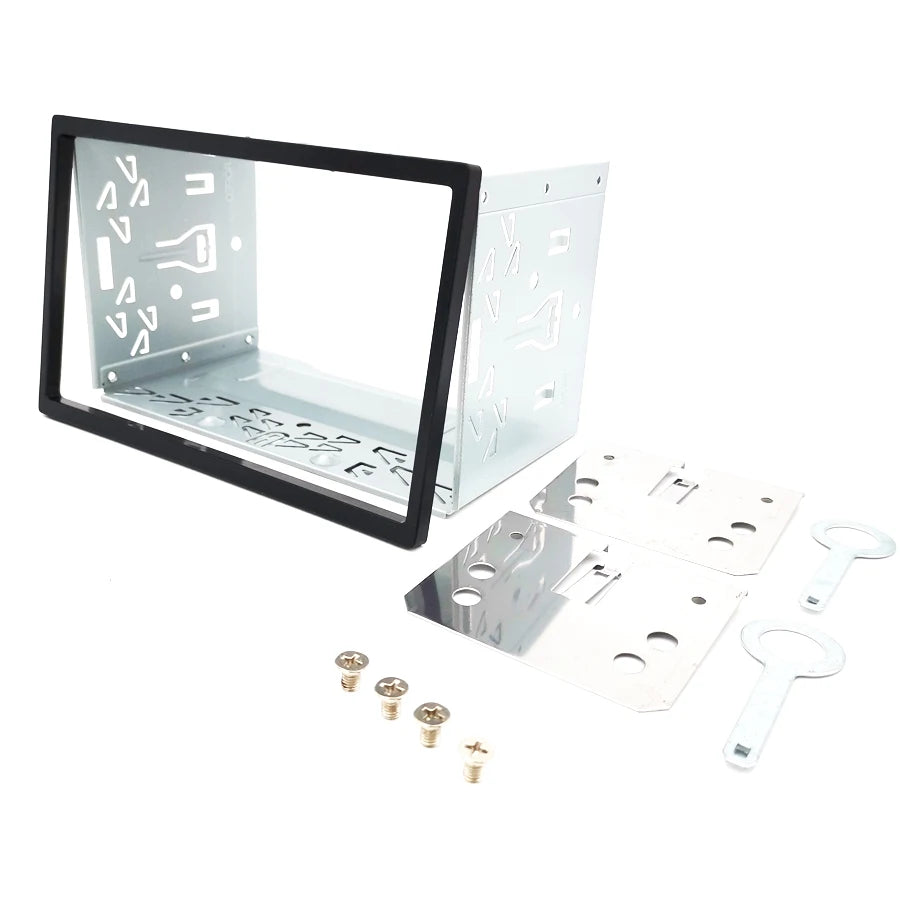Universal 2DIN Metal Fascia Mounting Dash Kit for Car Radio DVD Stereo Installation Frame
