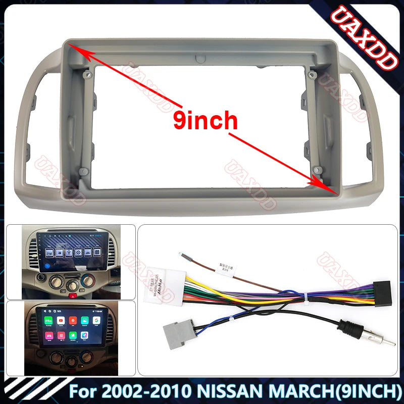 For 2002-2010 NISSAN MARCH 9INCH Car DVD Radio Android Host Speaker Decoder MP3 MP5 Fascia