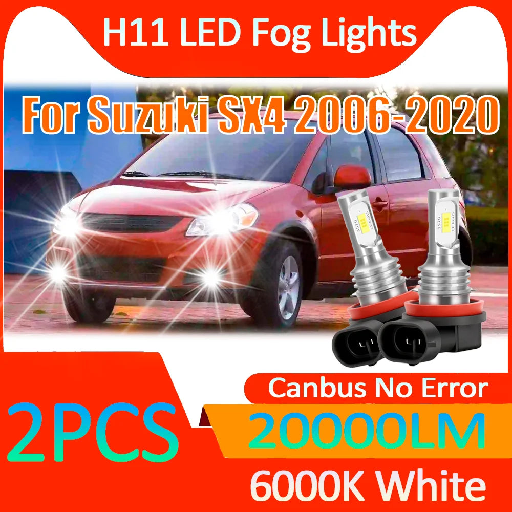 20000LM H11 H8 H9 Fog Lights 90W High Power Canbus No Error LED Fog Lamps 12V 6000K Plug a