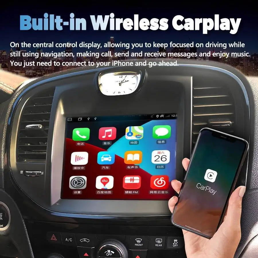 8.4'' Android 15 For Chrysler 300 300C 2011-2014 For Challenger 2011-2014 Multimedia Wirel