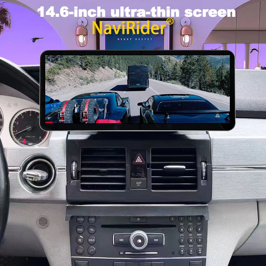 14.6" Car Radio Carplay Android 14 GPS For Benz GLK X204 2008-2012 Multimedia Video Player