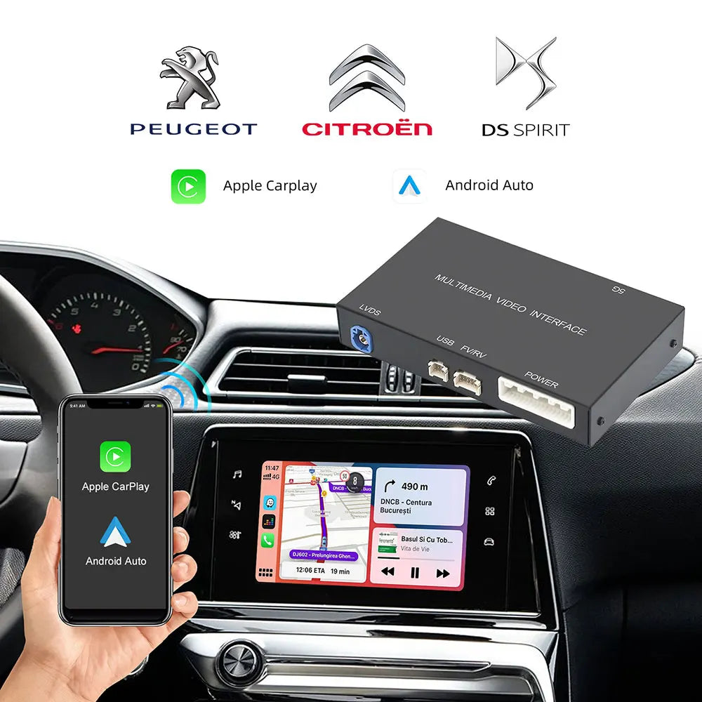Wireless Carplay Android Auto Module for Peugeot Citroën SMEG MRN Picasso C4 C5 DS4 DS3 30 | AUTOKITSHOP