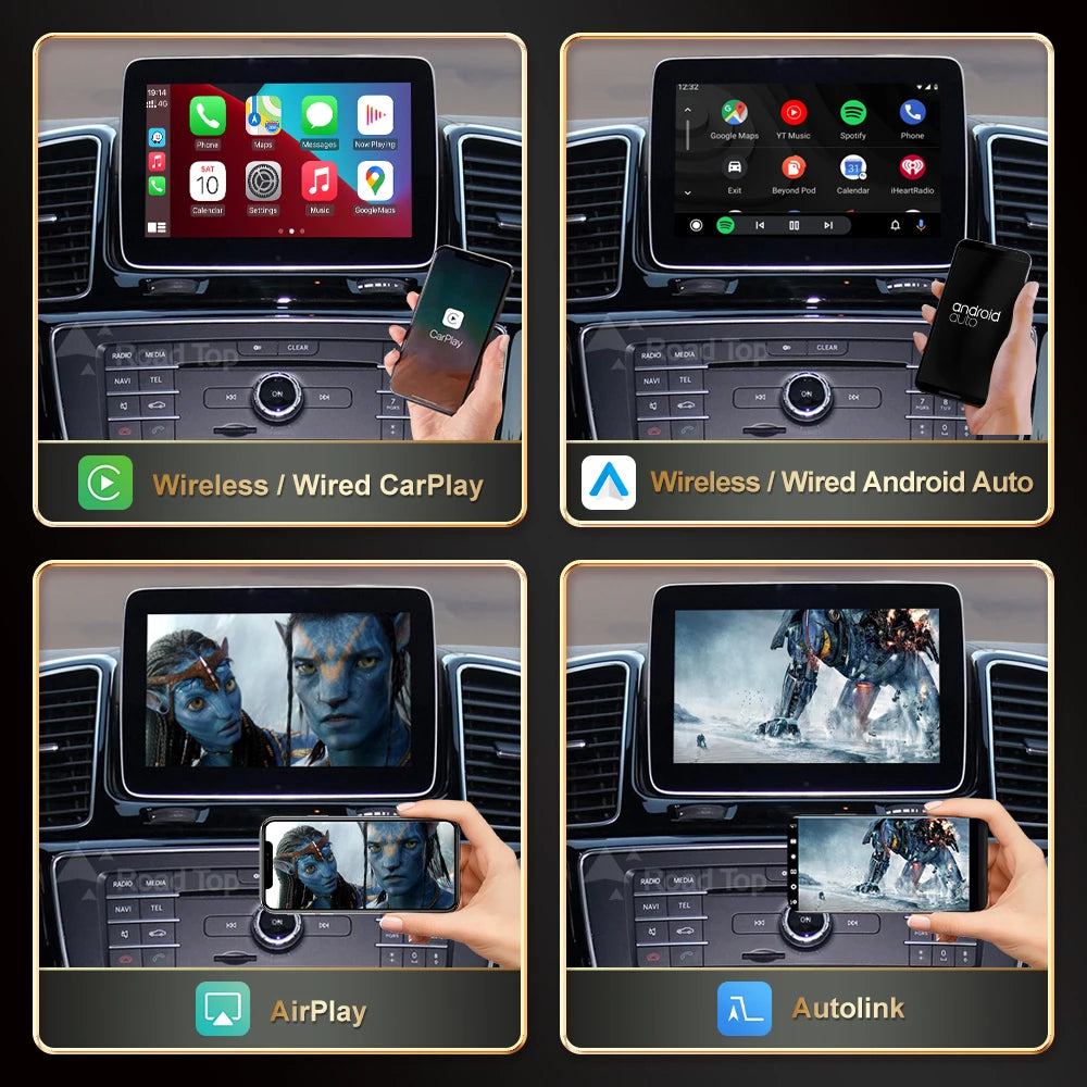 Wireless CarPlay for Mercedes Benz GLE GLS 2016-2018, with Android Auto Mirror Link AirPla