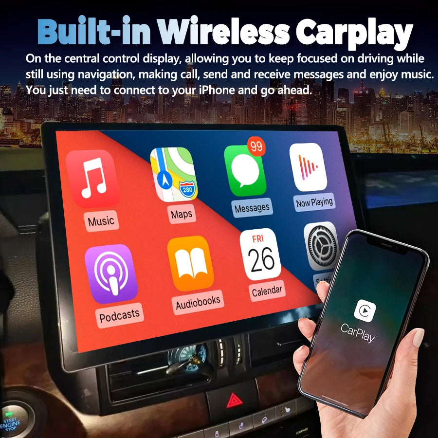 Android 14 For BAIC BJ80 2014-2021 Auto 13.3 Inch Carplay Car Radio Audio Multimedia Playe