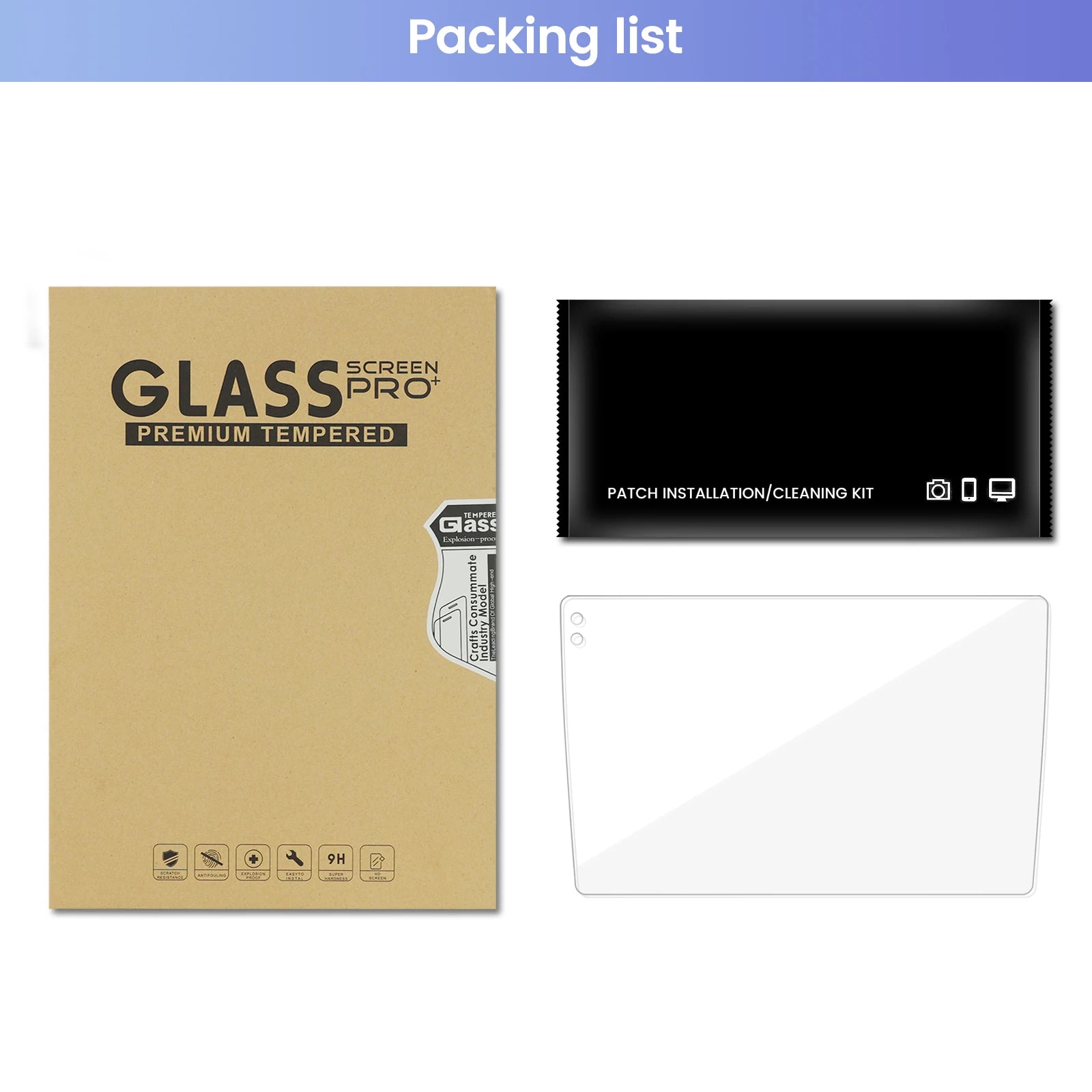 7/9/10/12.3 Inch Tempered Glass Protective Film Sticker for Car Radio Stereo DVD GPS Water | AUTOKITSHOP
