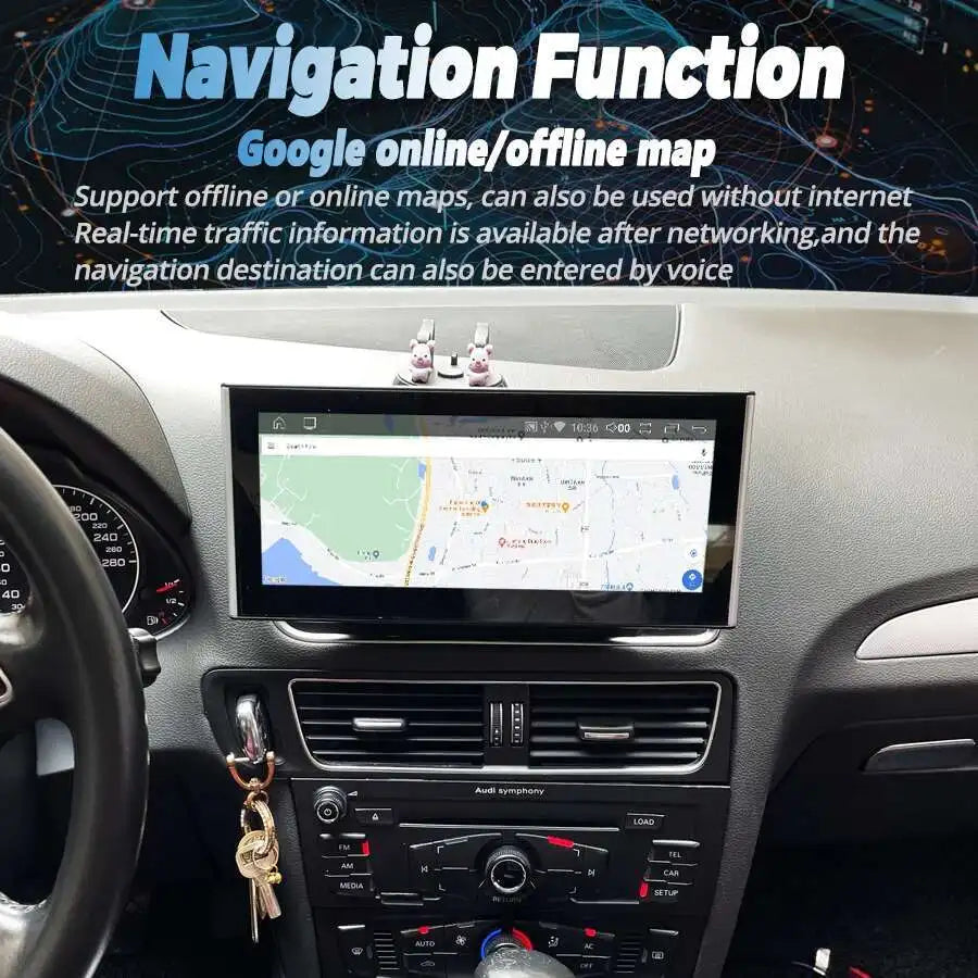 Qled Screen For AUDI Q5 2010-2018 Android 14 Car Radio Multimedia Video Player Stereo GPS