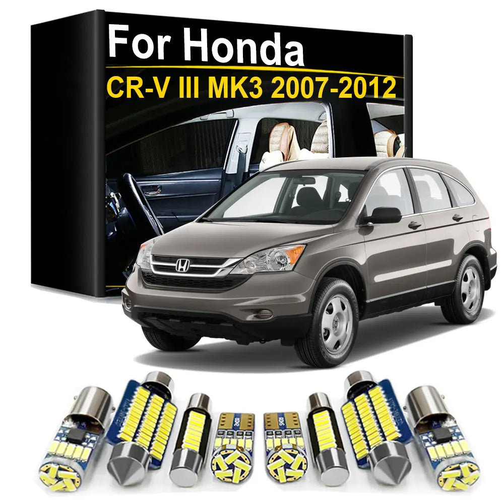 10-Piece LED Interior Light Kit for Honda CRV CR-V III MK3 - Canbus Error-Free Bulbs | AUTOKITSHOP