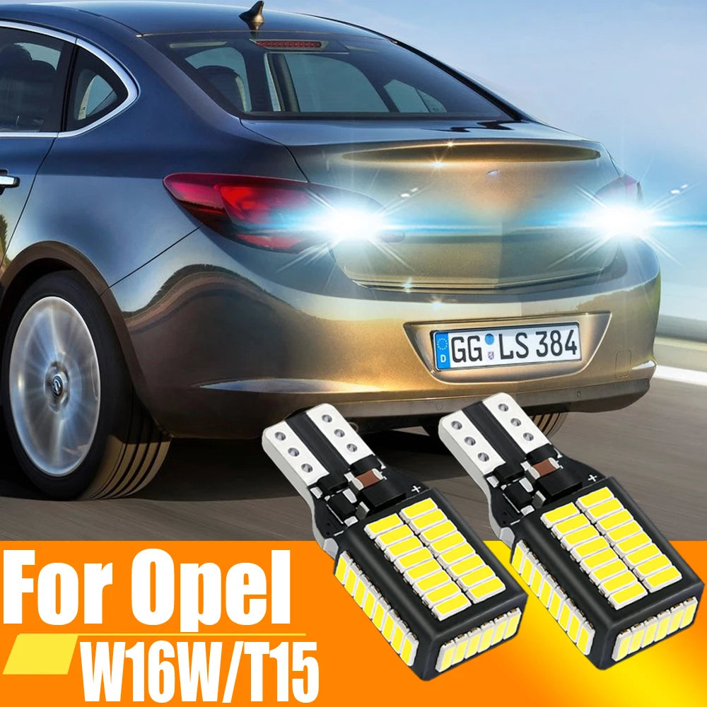 W16W T15 921 912 LED Canbus Reverse Light Bulbs On Cars White 6000k Back Up Lamp For Opel