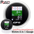 6 in 1 Multi-functional 85MM GPS Speedometer+Fuel Level+Water Temp+Oil Press+Volt+Tachometer Tem - Automotive LED Light