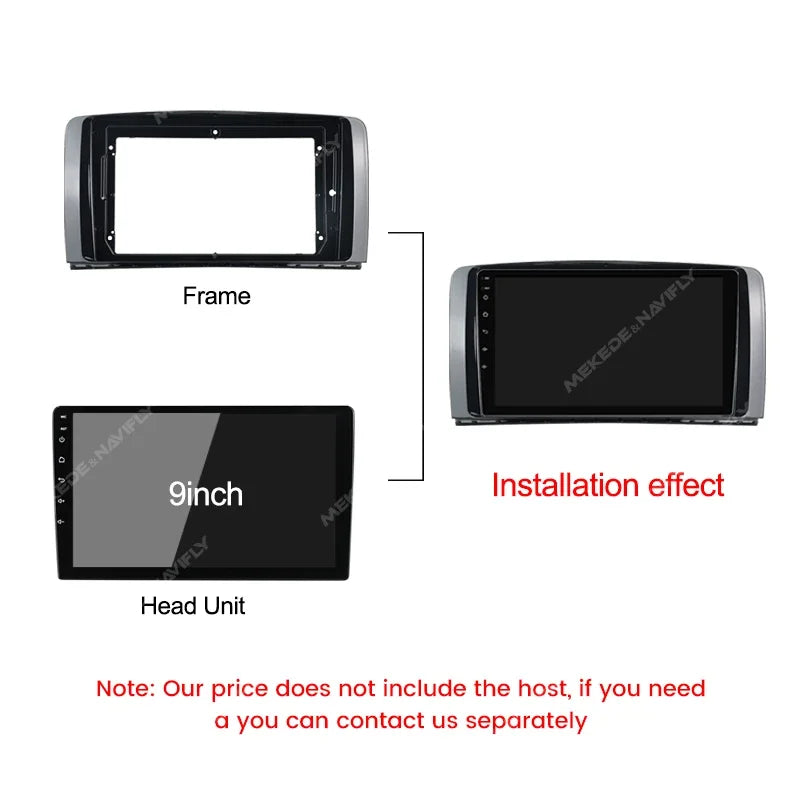 9 Inch Car Dash Frame Fascia Adapter for Benz R Class W251 R280 R300 R320 R350 R500 Androi | AUTOKITSHOP