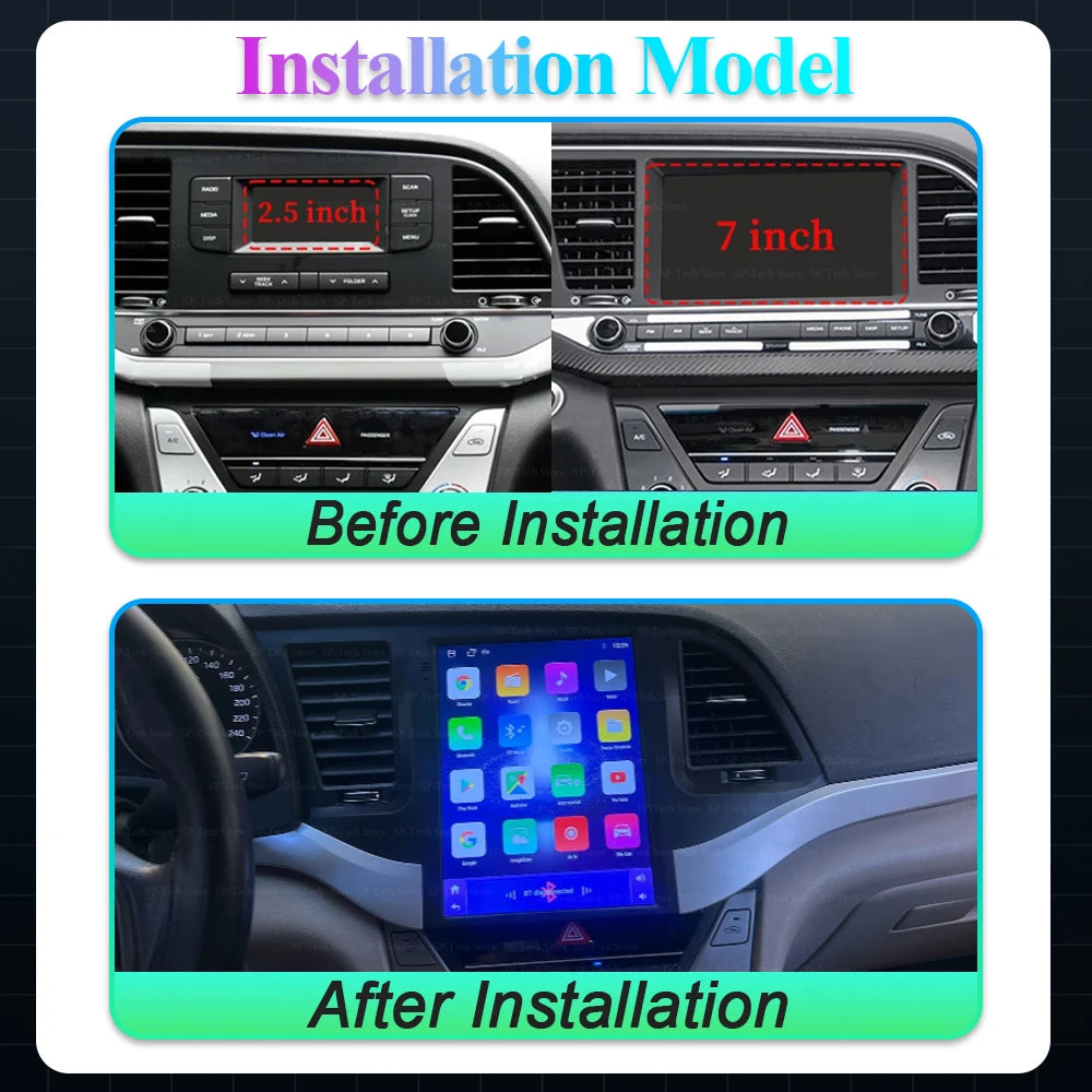 Android 16 For Hyundai Elantra 2016-2018 Car Radio 9.7 Inch Multimedia Video Player Gps Na | AUTOKITSHOP