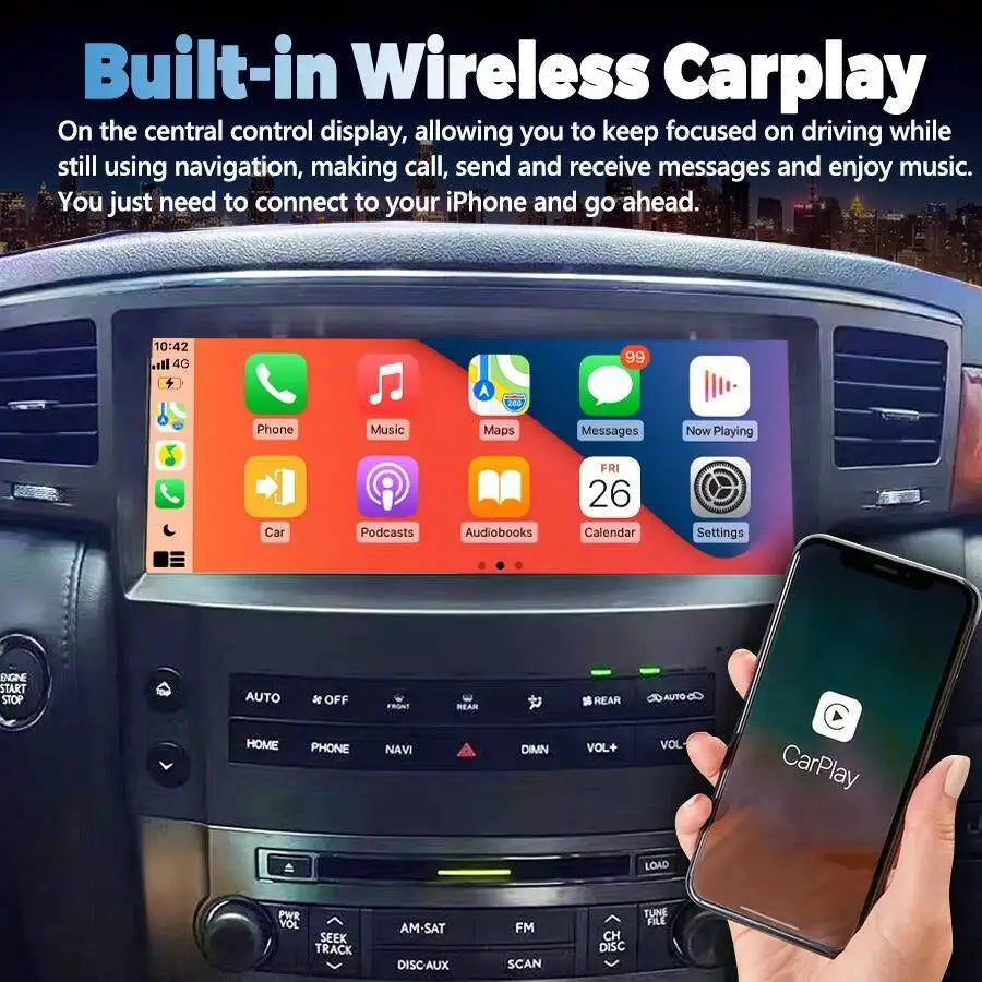 Radio Stereo Car Carplay For Lexus LX570 2007-2015 GPS Navirider Android 13 navi 8inch BT