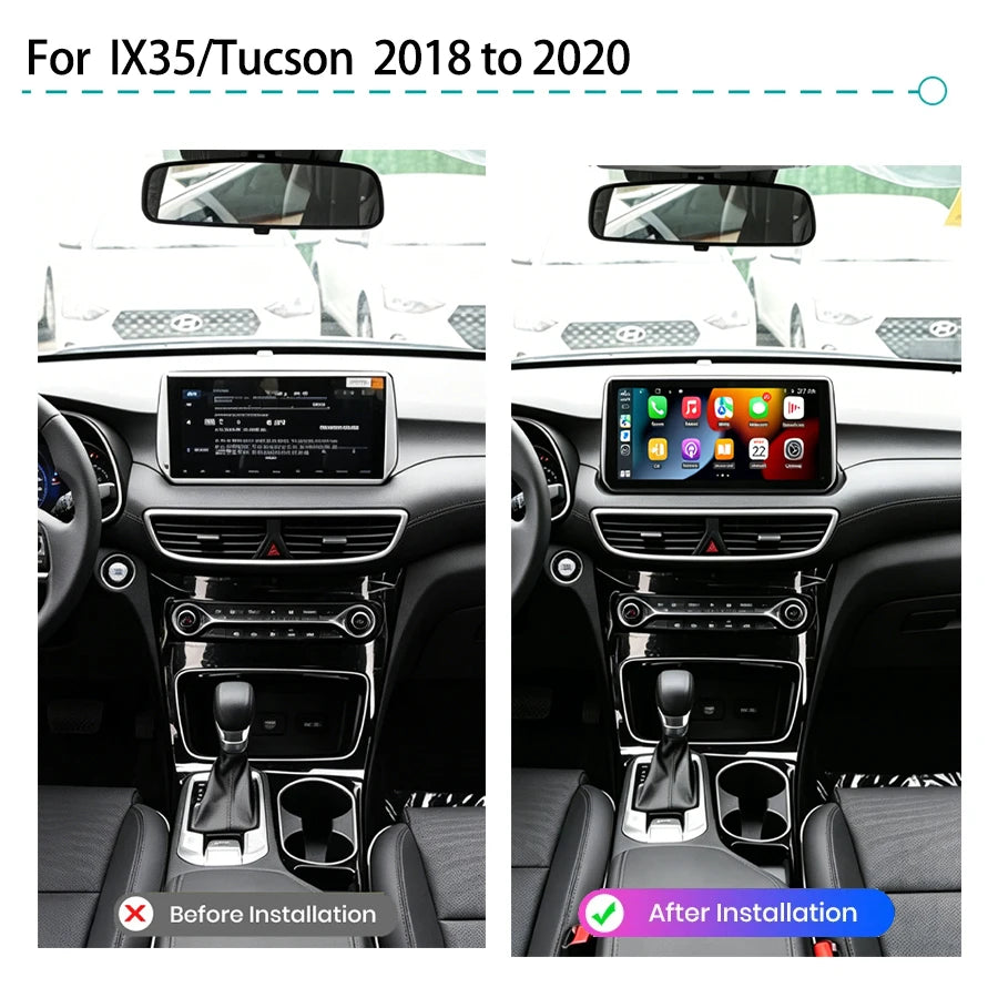 10.25" Car Radio GPS for Hyundai IX35/Tucson 2018-2020 Android 12.0 8GB RAM 128GB Multimedia Player with Bluetooth 5.0 -