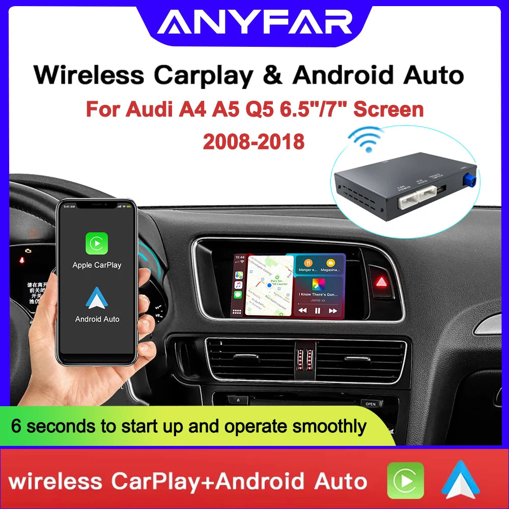 OEM Screen Upgrade Decoder Box for Audi A4, A5,Q5 2008-2018 6.5"/7" Screen, MMI 3G with Ca