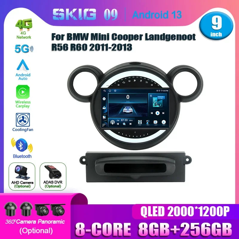 For BMW Mini Cooper Landgenoot R56 R60 2011-2013 Car Radio Multimedia Navigation 4G GPS Wi