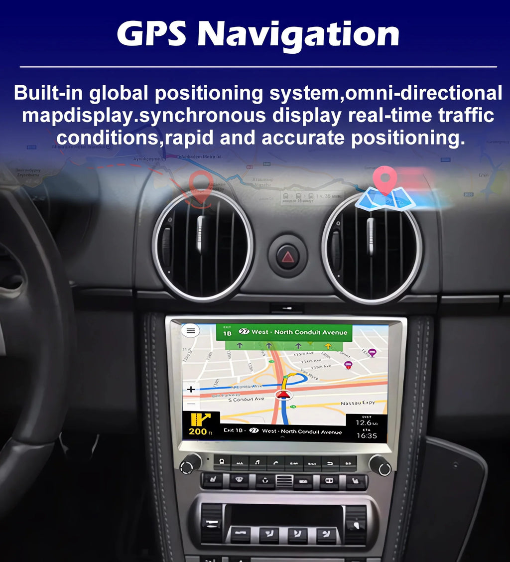 8 inch Android 16 Carplay Auto Car Radio For Porsche Cayman 911 987 Boxster 997 Multimedia