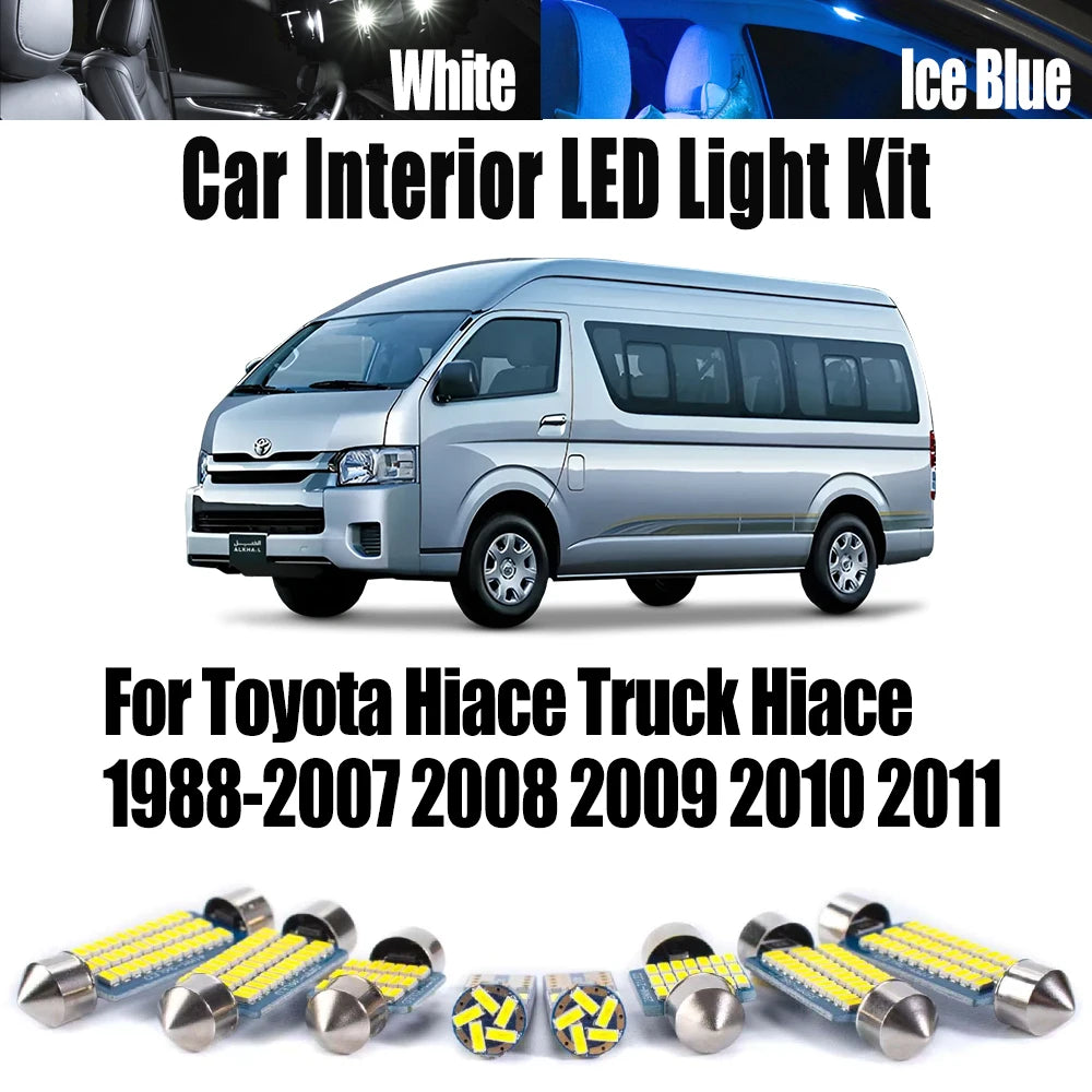 LED Interior Light Kit for Toyota Hiace Truck Hiace 1988-2007 - Canbus Dome Map Door Trunk Bulbs | AUTOKITSHOP