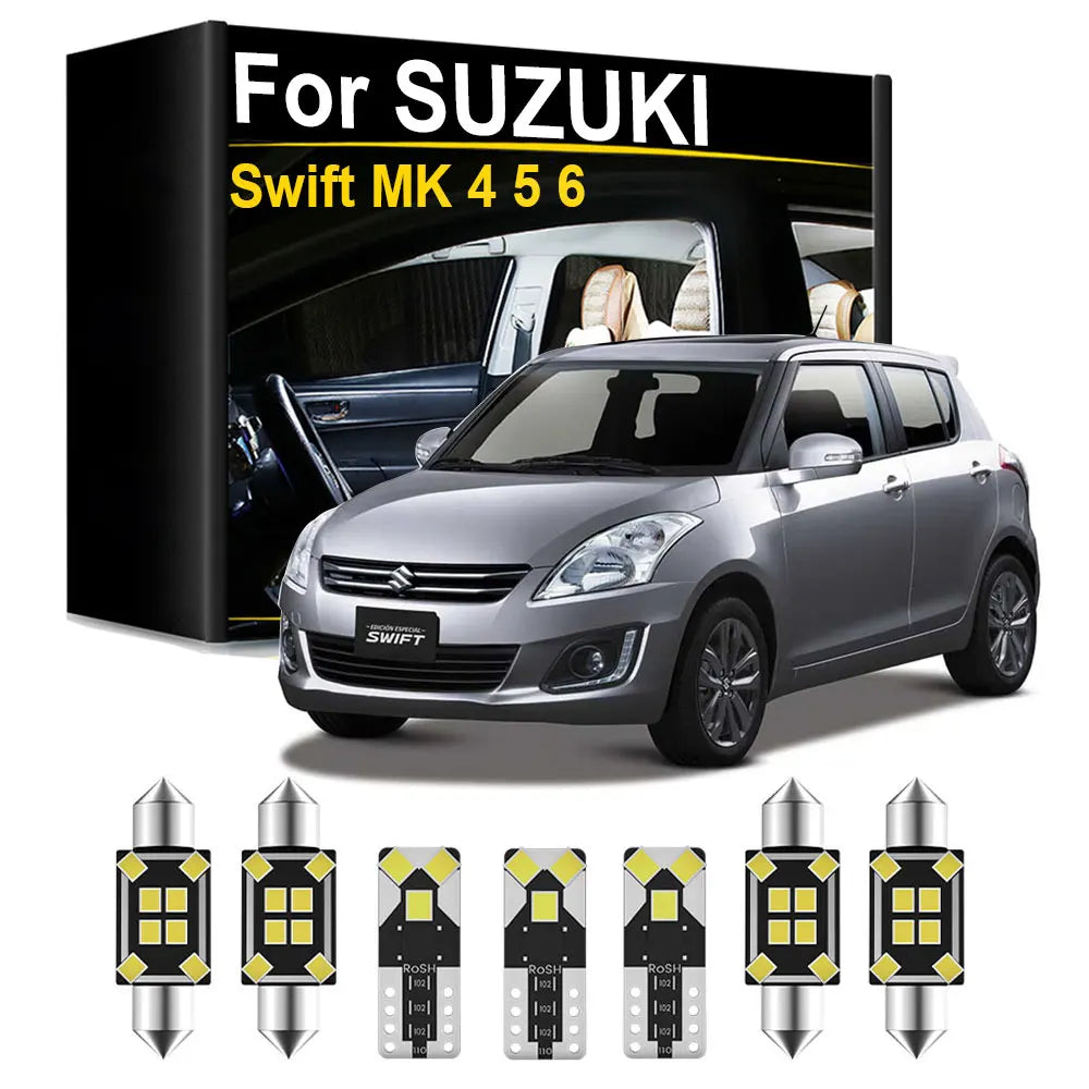 LED Interior Light Kit for Suzuki Swift 4 5 6 MK4 MK5 MK6 - Canbus Error-Free Bulbs | AUTOKITSHOP