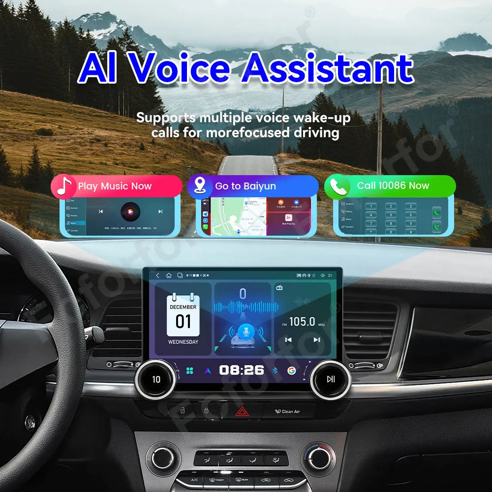 High Performance 11.5 Inch Android 15 Full HD Touch GPS Navi Car Radio Wireless CarPlay He