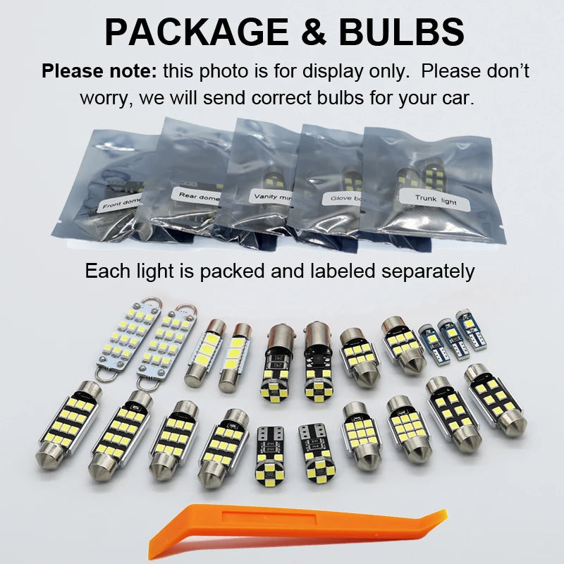 ZITWO 7Pcs LED Interior Dome Map Light Kit For Seat Mii 2011 2012 - 2015 2016 2017 2018 2019 2020 Trunk Lamp Bulb Canbus