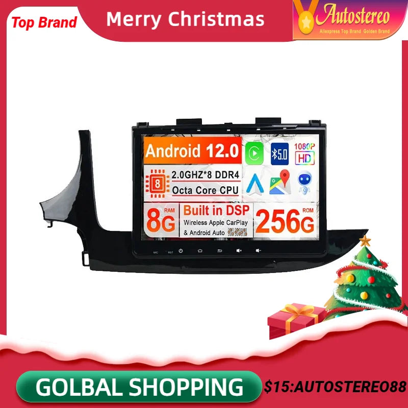 4G Android13 8 Core Car No DVD Player Car GPS Navigation For Opel MOKKA 2017-2019 Stereo H