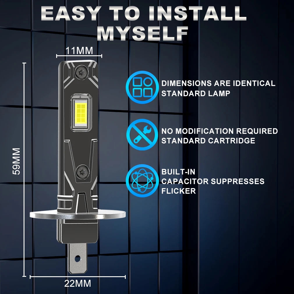 XSTORM H1 LED Lights Bulbs H4 H7 Headlight LED Lights for Car Canbus No Error 50W 20000LM