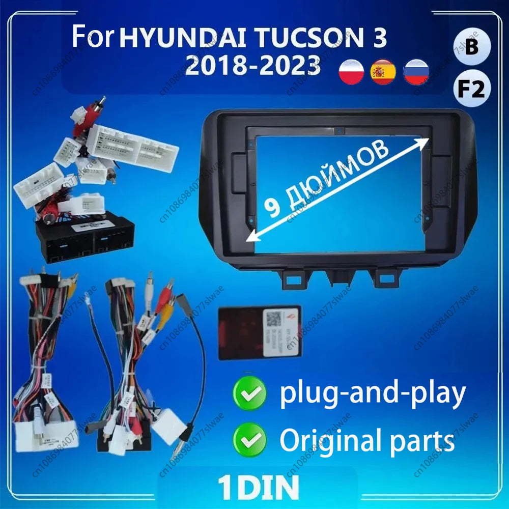 9 inch For HYUNDAI TUCSON 3 2018-2023 Car Radio Fascias Android MP5 Stereo Player 2Din Hea