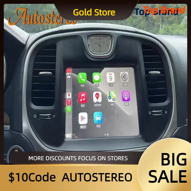 Carplay Android 13 For Lancia Thema 2010-2020 Vertical Screen Car GPS Navigation Headunit