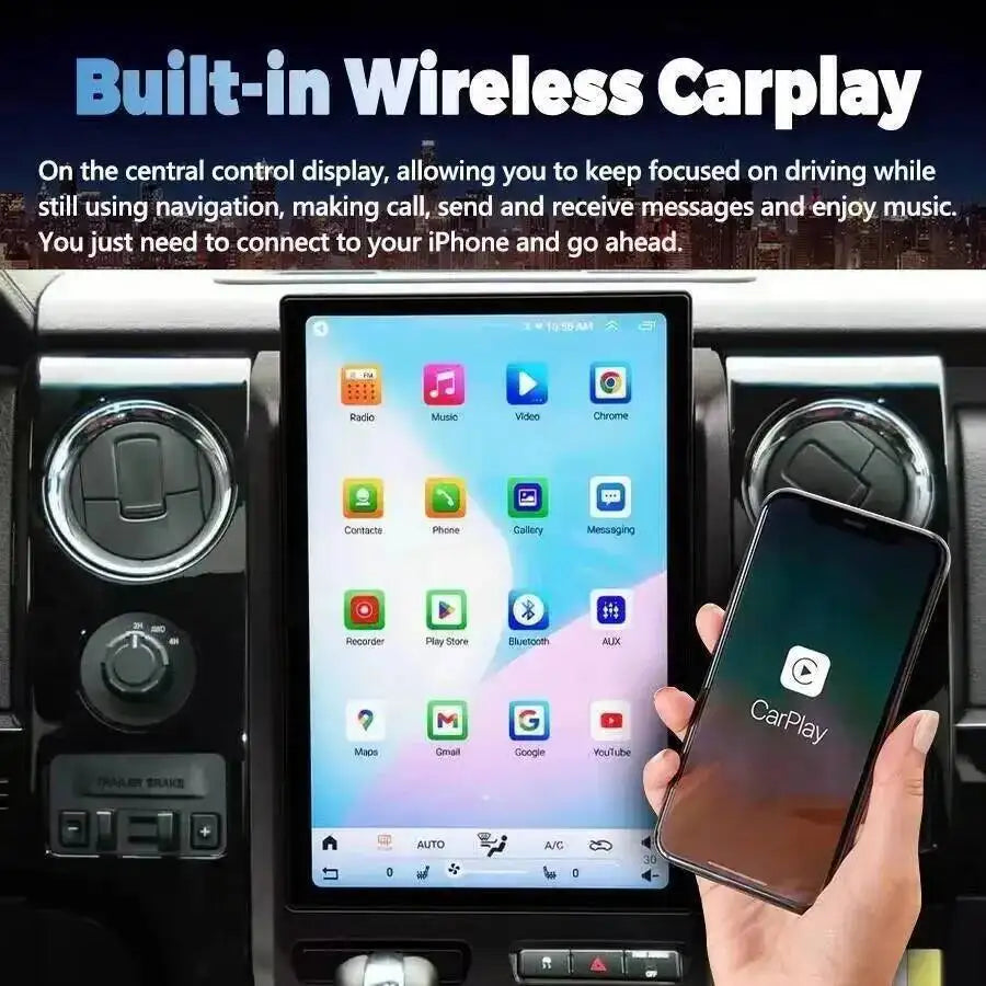 14inch Android 15 For Ford F150 F-150 Raptor 2009 -2012 Multimedia Video Car Radio Screen