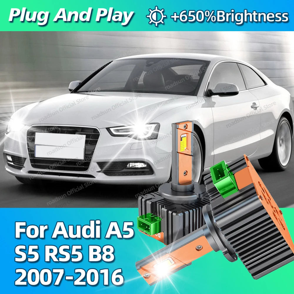 LED Car Lamp 30000Lm D3S 110W Light Bulbs 6000K HID Headlight For Audi A5 S5 RS5 B8 2008 2