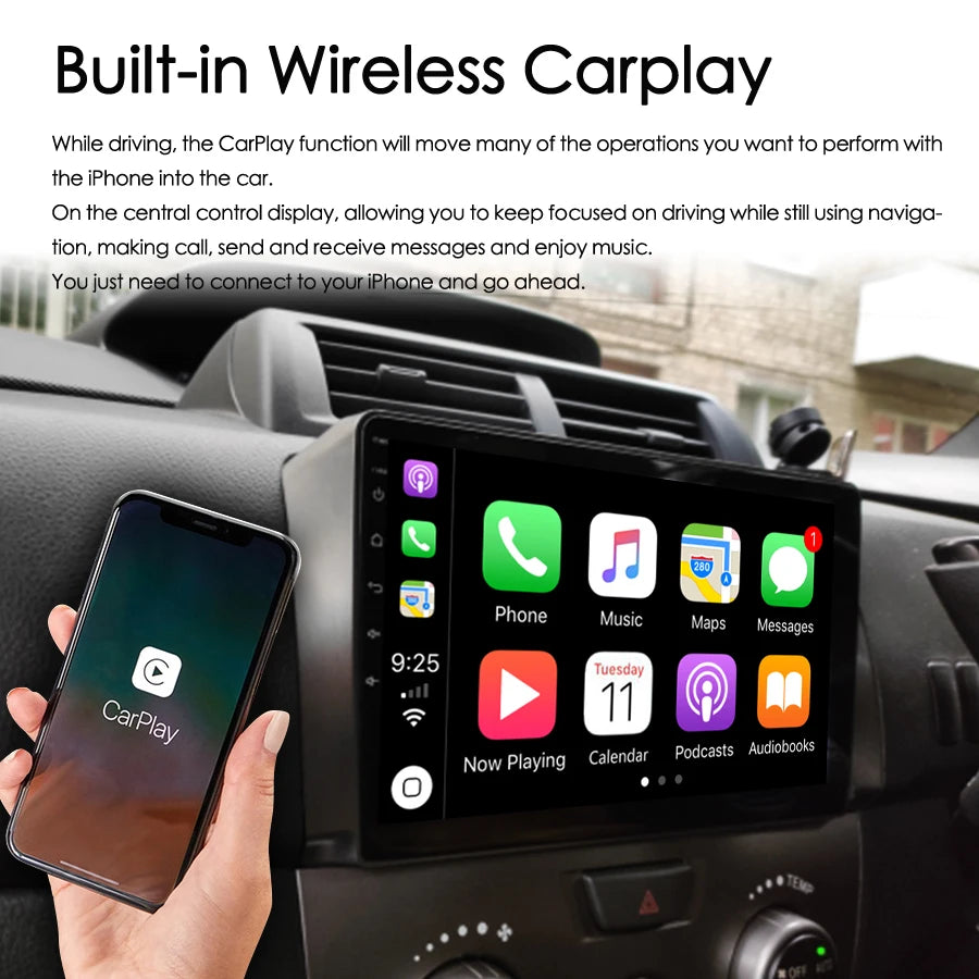 Wireless CarPlay AI Voice Android Car Radio Stereo GPS For Daihatsu Materia COO 2007 Toyot