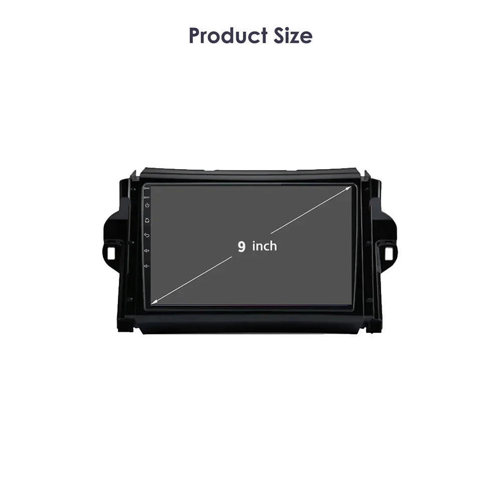 Android 14 For Toyota Fortuner 2 2015-2020 Car Radio Multimedia Navigation 4G Wireless Blu