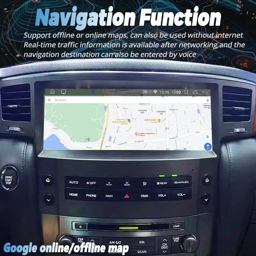Radio Stereo Car Carplay For Lexus LX570 2007-2015 GPS Navirider Android 13 navi 8inch BT