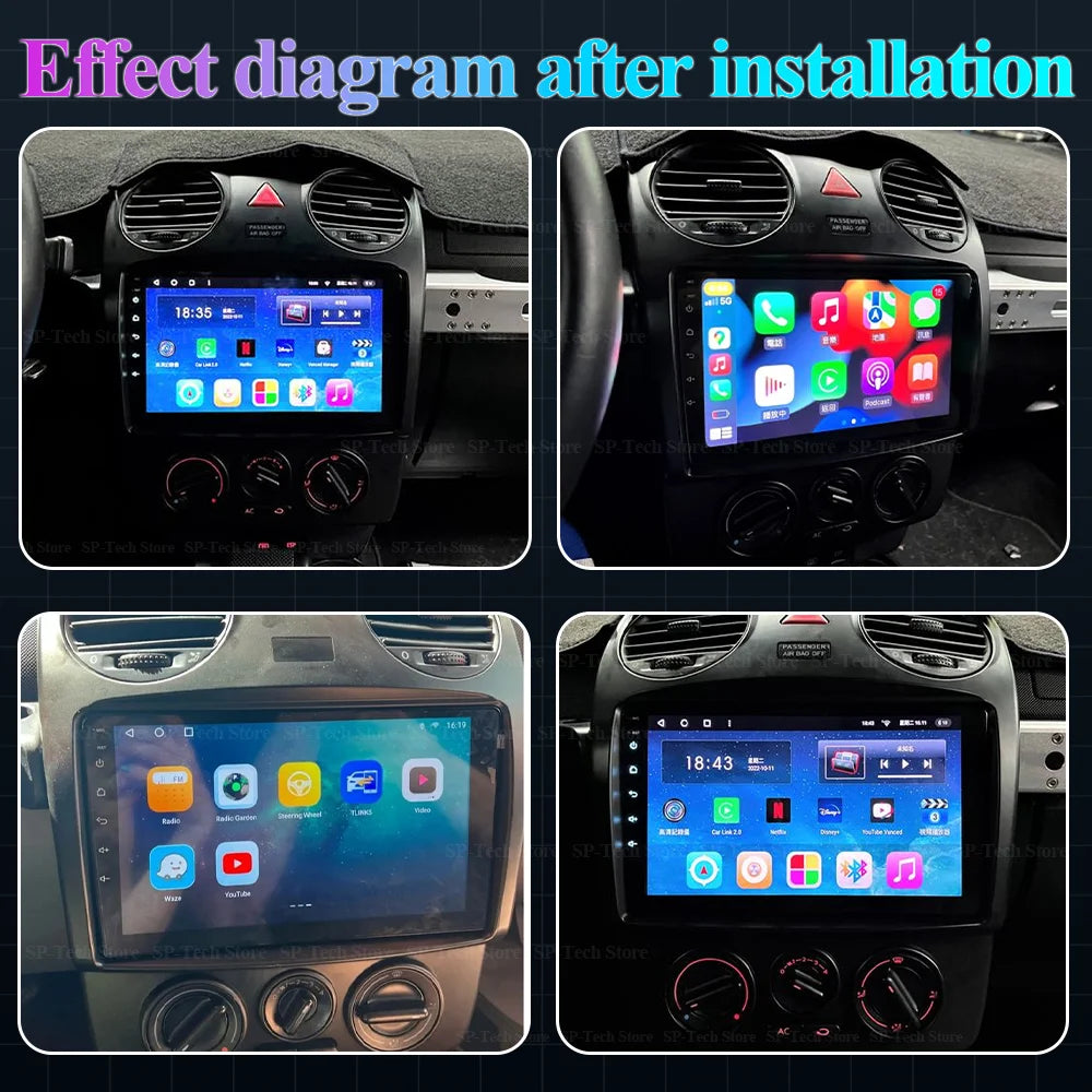 Android 16 For Volkswagen Beetle A4 2002-2011 Car Radio Gps Navigation Auto Wireless Carpl | AUTOKITSHOP