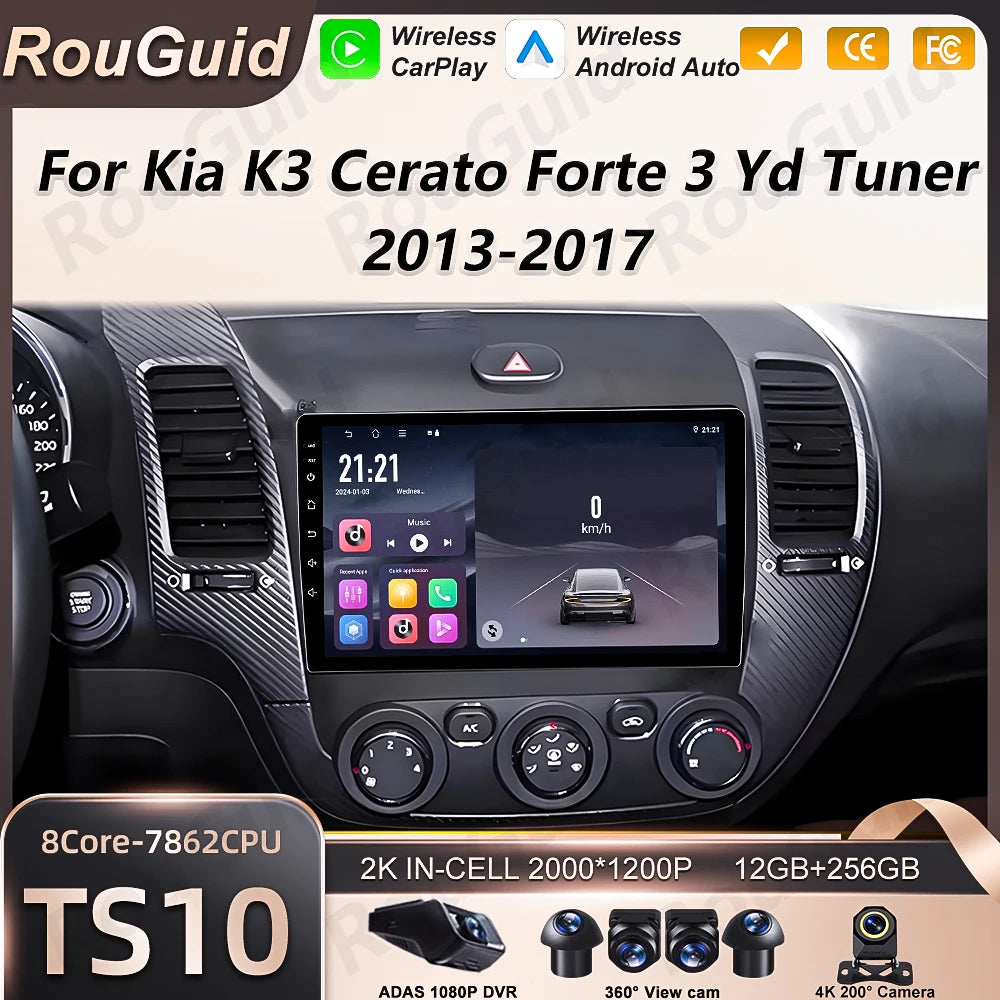 Android Carplay Auto For KIA K3 CERATO FORTE 3 YD Tuner 2013 2014 2015 2016 2017 Player Mu | AUTOKITSHOP