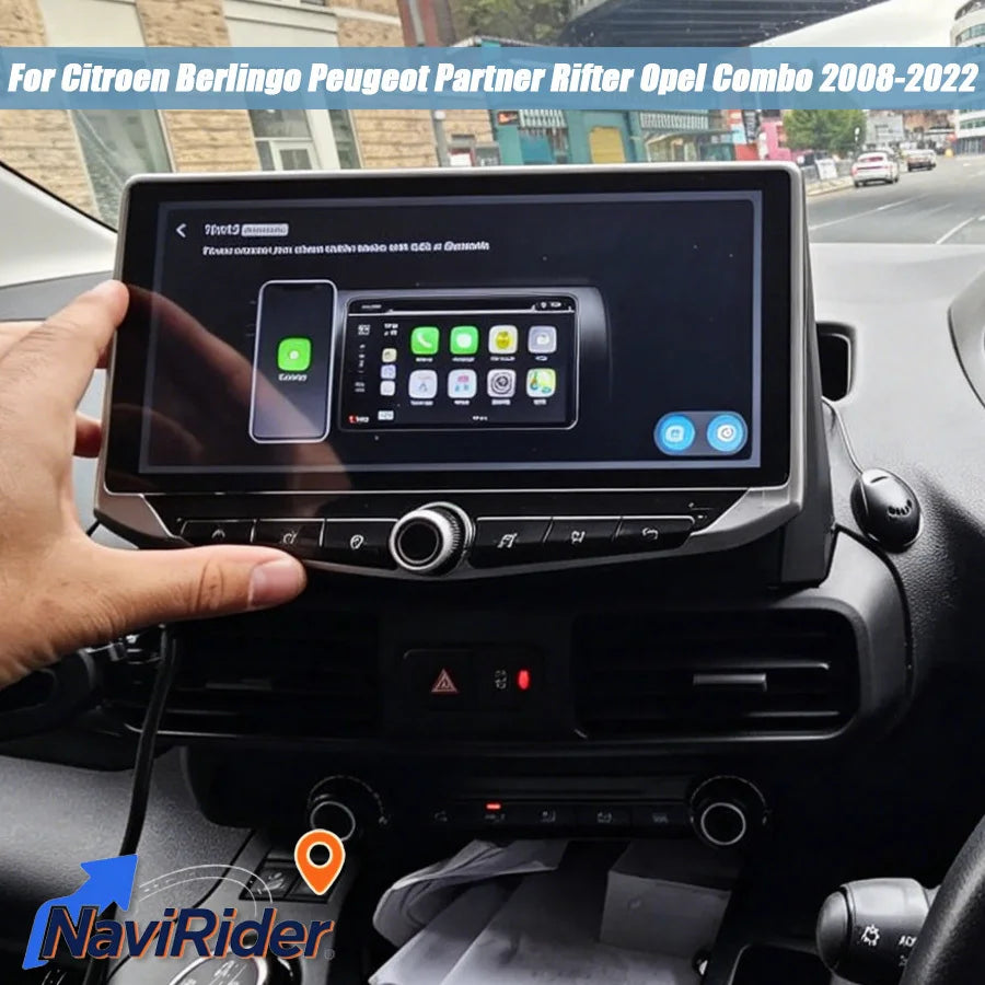 10.88" Android Auto Wireless Carplay For Citroen Berlingo Peugeot Partner Rifter Opel Comb