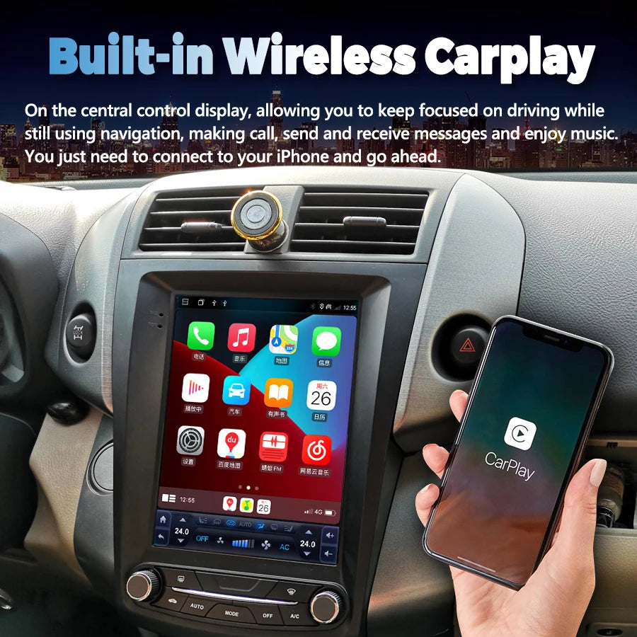 10.4inch Radio Screen Multimedia Video Player For Toyota RAV4 2006 - 2009 Android GPS Auto