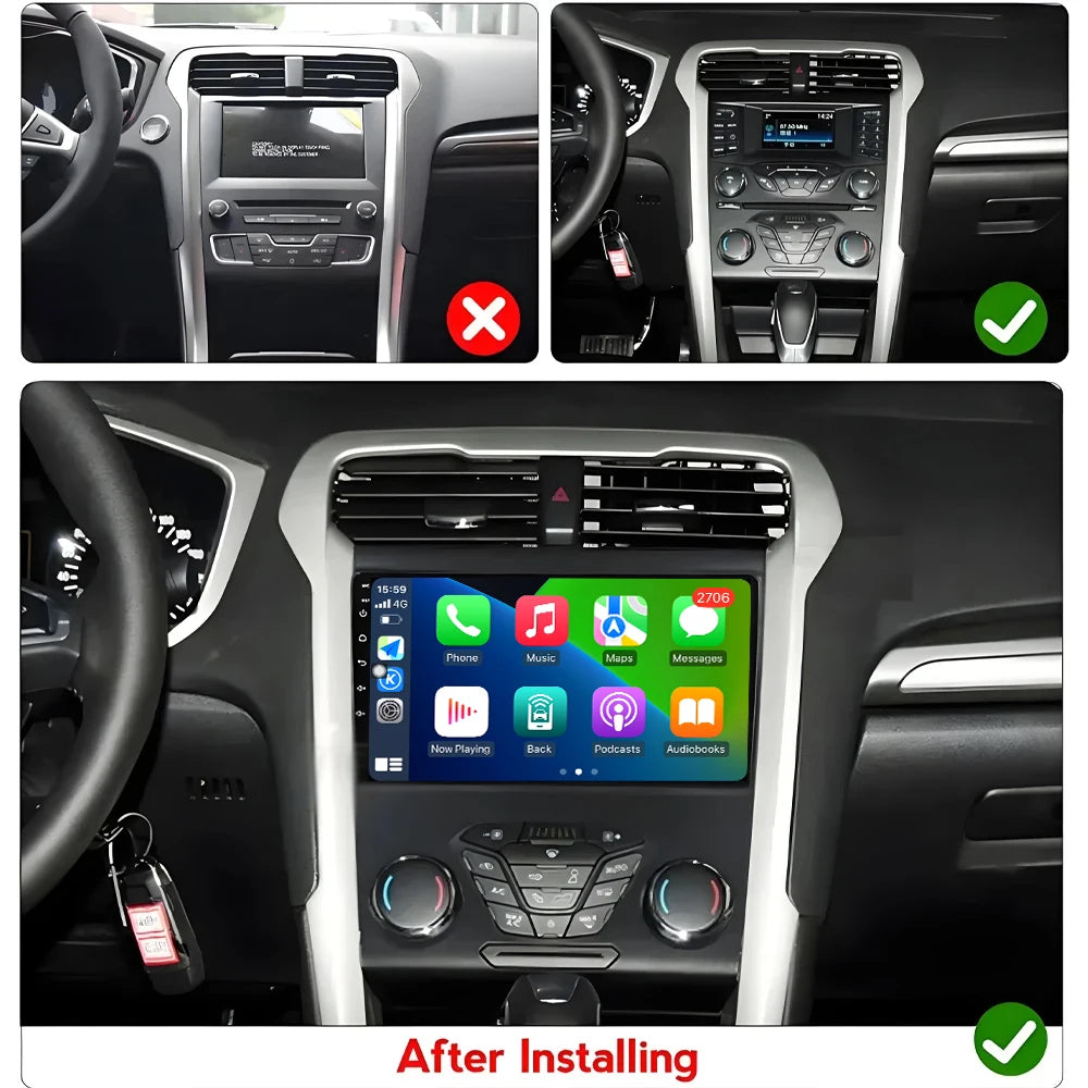 9" Android 16 Car Radio Stereo For Ford Mondeo 5 Fusion 2012-2014 with GPS Navigation Stee