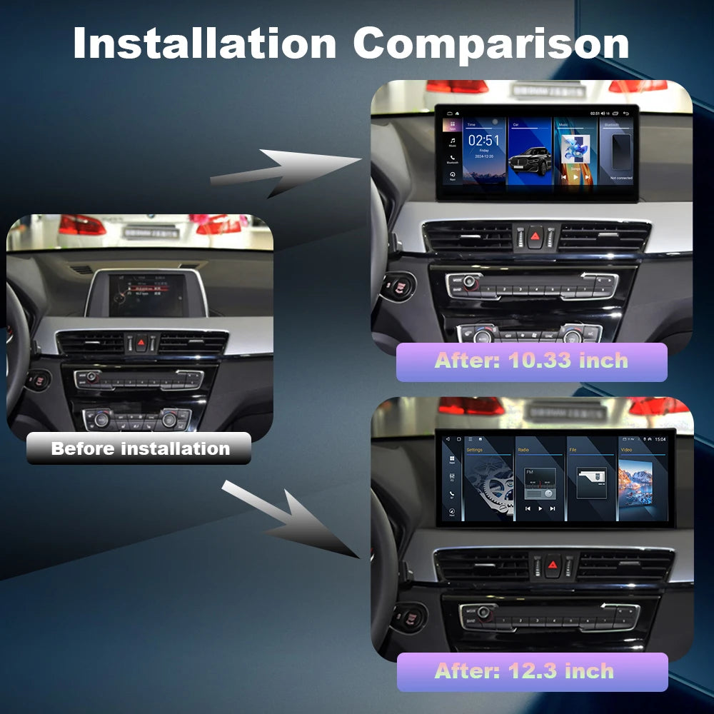 For BMW X1 F48 NBT EVO Car Multimedia Radio Player Android14 GPS Navigation 4G WiFi Auto D