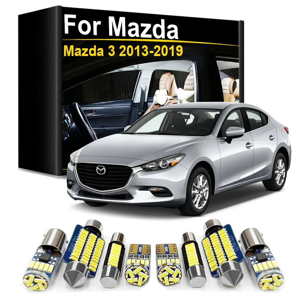 9-Piece LED Interior Light Kit for Mazda 3 BM BN Mazda3 - Canbus Error-Free Bulbs | AUTOKITSHOP
