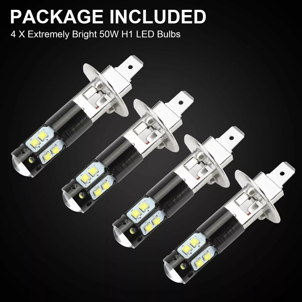 H1 LED Car Headlight 3200Lm 12V 24V 100W 6000K White High Low Beam Fog Lamps Light Bulbs S