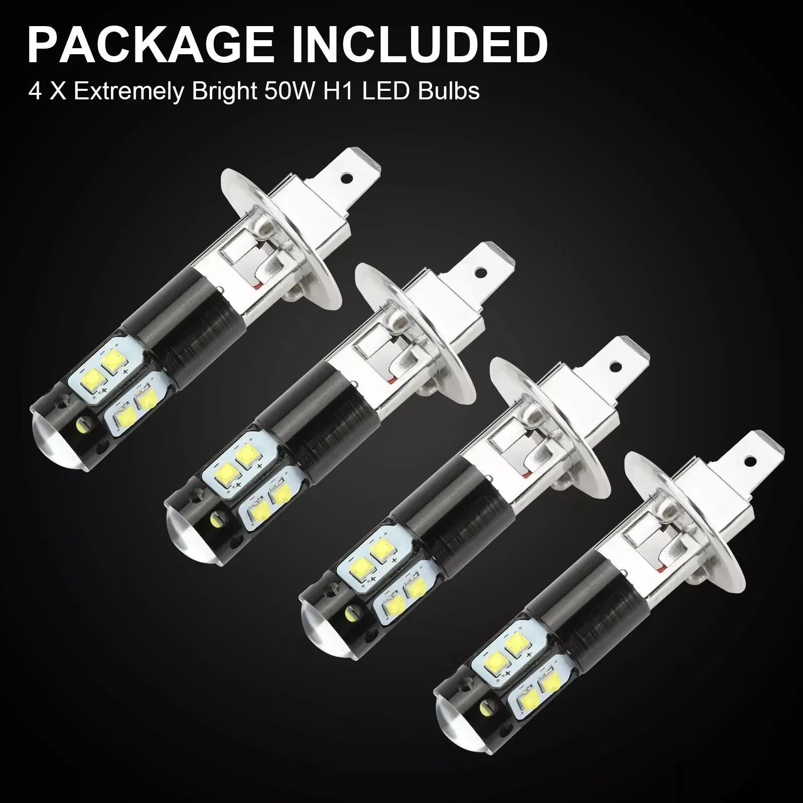 H1 LED Car Headlight 3200Lm 12V 24V 100W 6000K White High Low Beam Fog Lamps Light Bulbs S