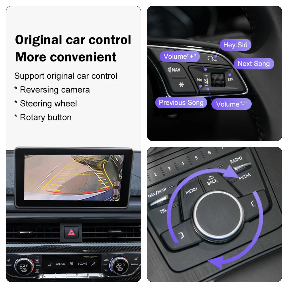 Wireless CarPlay for Audi A4 B9 A5 2016-2018 Android Auto Mirror Link AirPlay Bluetooth Re | AUTOKITSHOP