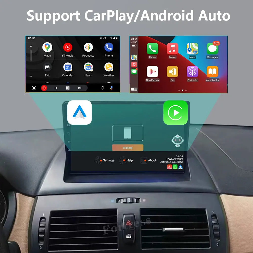 Android 16 Car Radio For BMW X3 E83 2004-2012 GPS CarPlay Multimedia Player no 2din Carpla