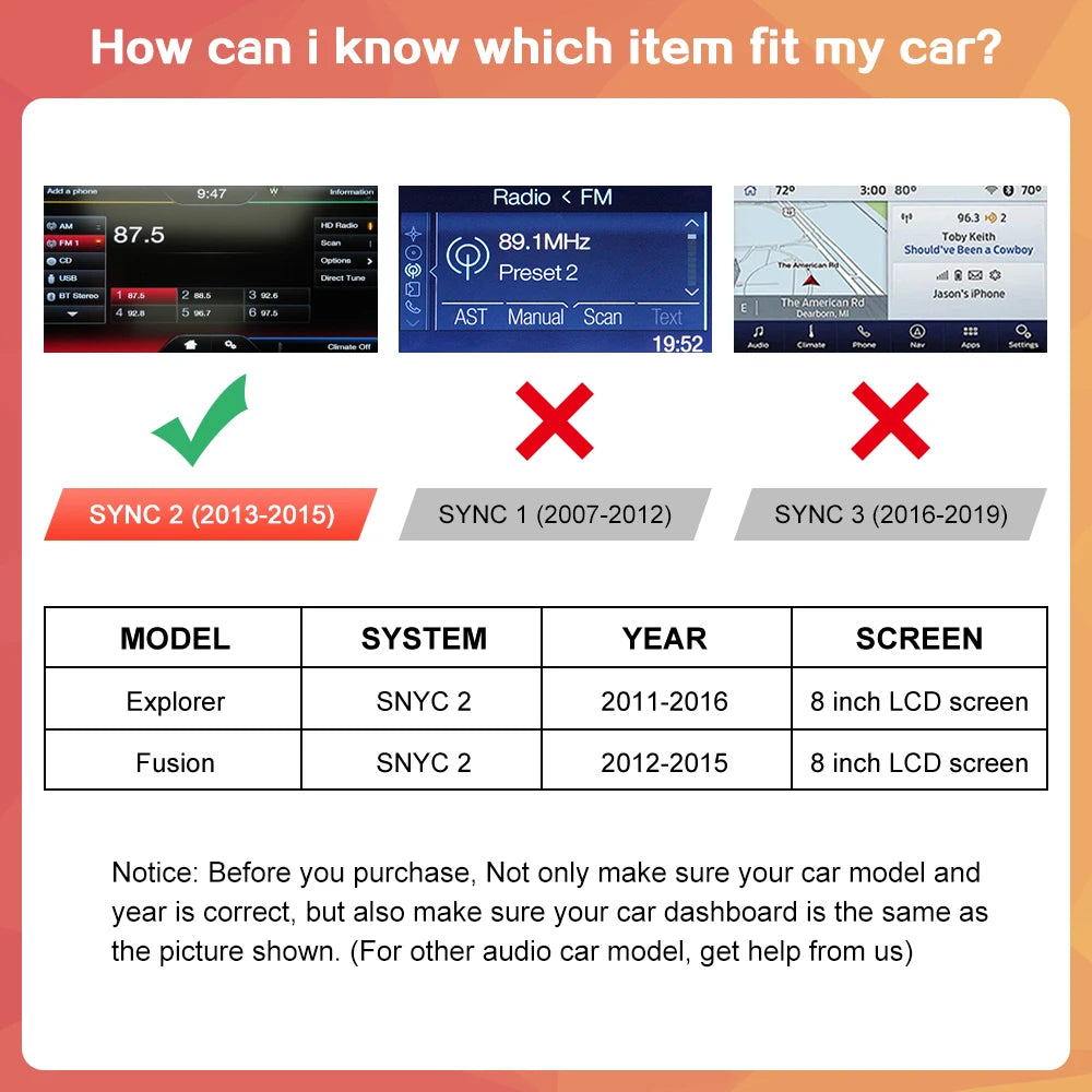 Wireless CarPlay for Ford Explorer Fusion Mondeo Sync 2 with Android Auto Interface Mirror | AUTOKITSHOP