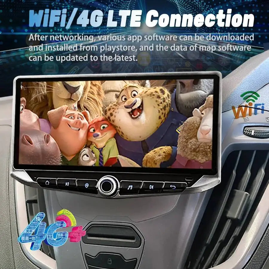 2 Din Multimedia Player Screen Head Unit Navigation For Ford Transit Tourneo Custom 2013-2