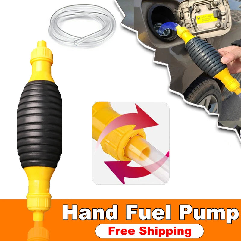 2M Hand Fuel Pump Car Fuel Tank Sucker Oil Transfer Fuel Pump Petrol Diesel Liquid Manual Pump S - Automotive LED Light
