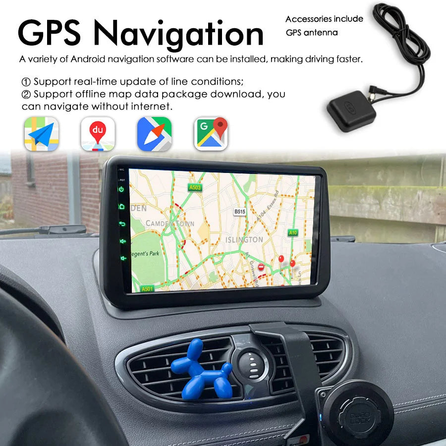 128GB ROM Android 14 Radio 2Din For Renault Clio 3 Clio3 2006 + Navigation GPS Touch Scree